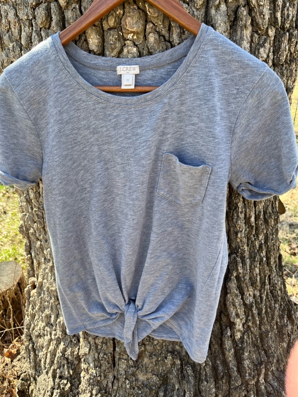 ⭐️J. Crew Front Tie Pocket Tee in size XS
